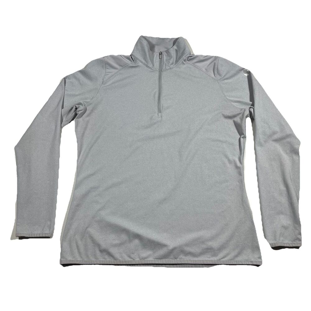 Nike Golf Dri-FIT 1/4 Zip Pullover Gray Long Sleeve Mock Neck Women’s XL